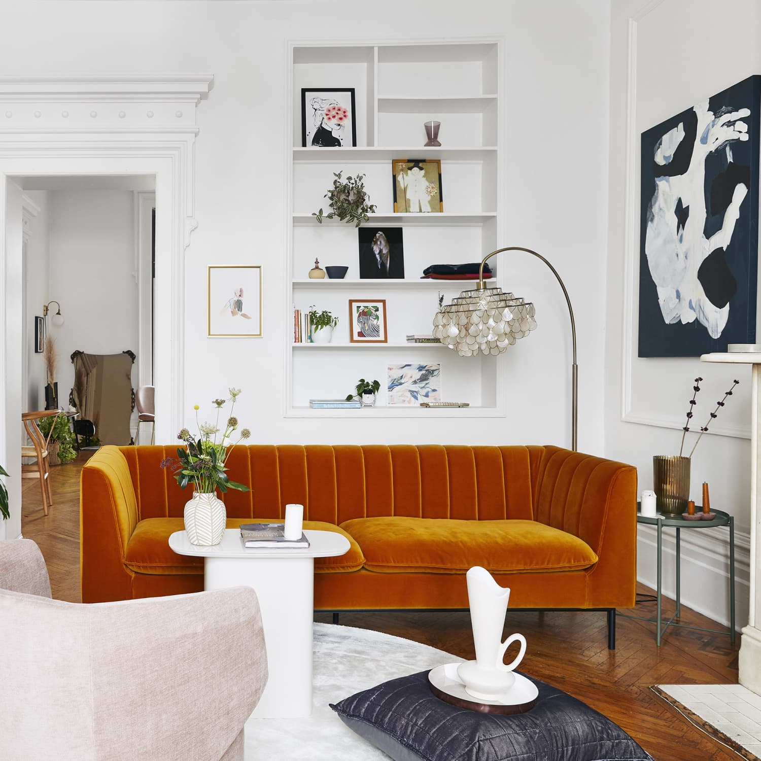 Velvet couch store under $500